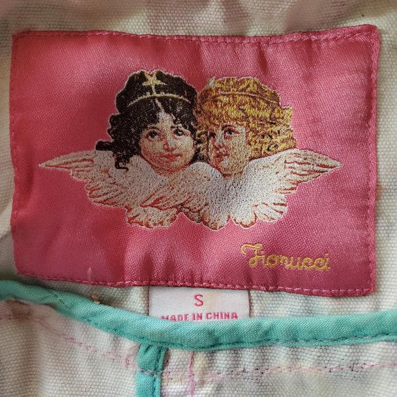 Fiorucci pink colorful print pattern trench coat - Picture 2 of 3